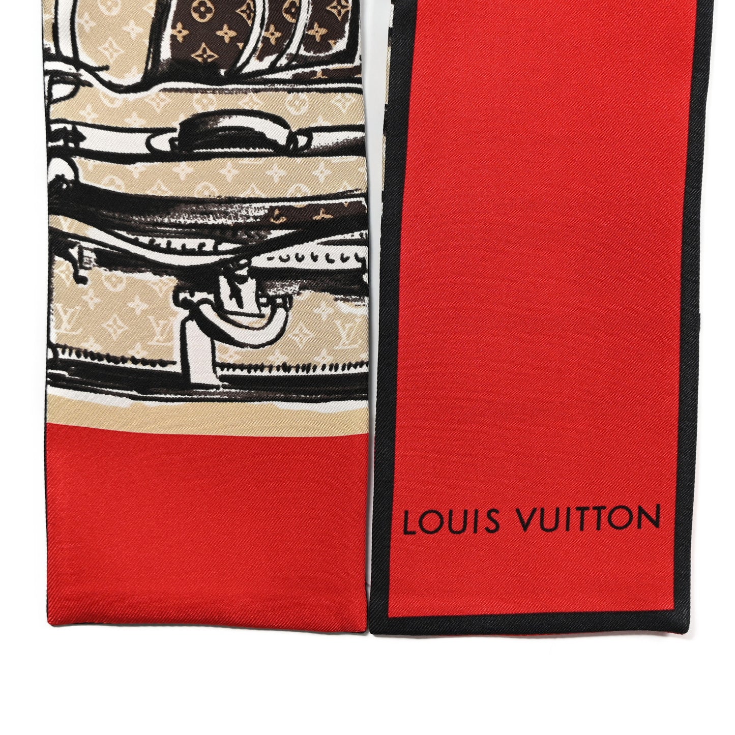 Silk Monogram Trunks Bandeau Brown