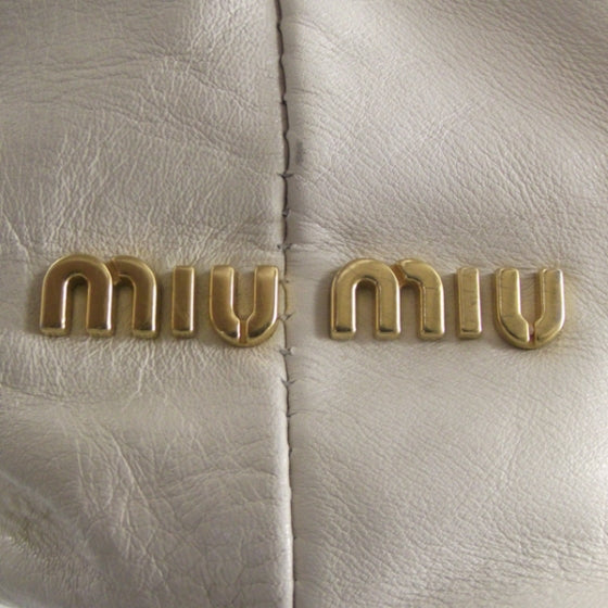 Miu Miu Vitello Lux Leather Large Bag Ivory 11 of 12