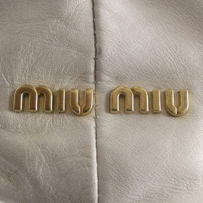 Miu Miu Vitello Lux Leather Large Bag Ivory 11 of 12