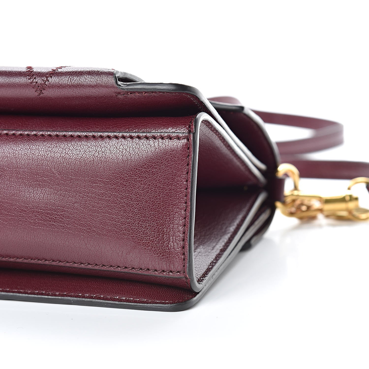 Givenchy Goatskin Quilted Small GV3 Shoulder Bag Aubergine 10 of 12