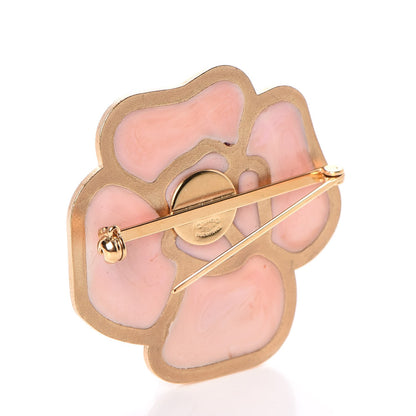 Chanel Enamel Camellia Brooch Pink 3 of 4