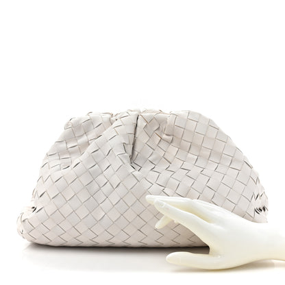 Bottega Veneta Nappa Maxi Intrecciato The Pouch Oversized Clutch Chalk 2 of 10