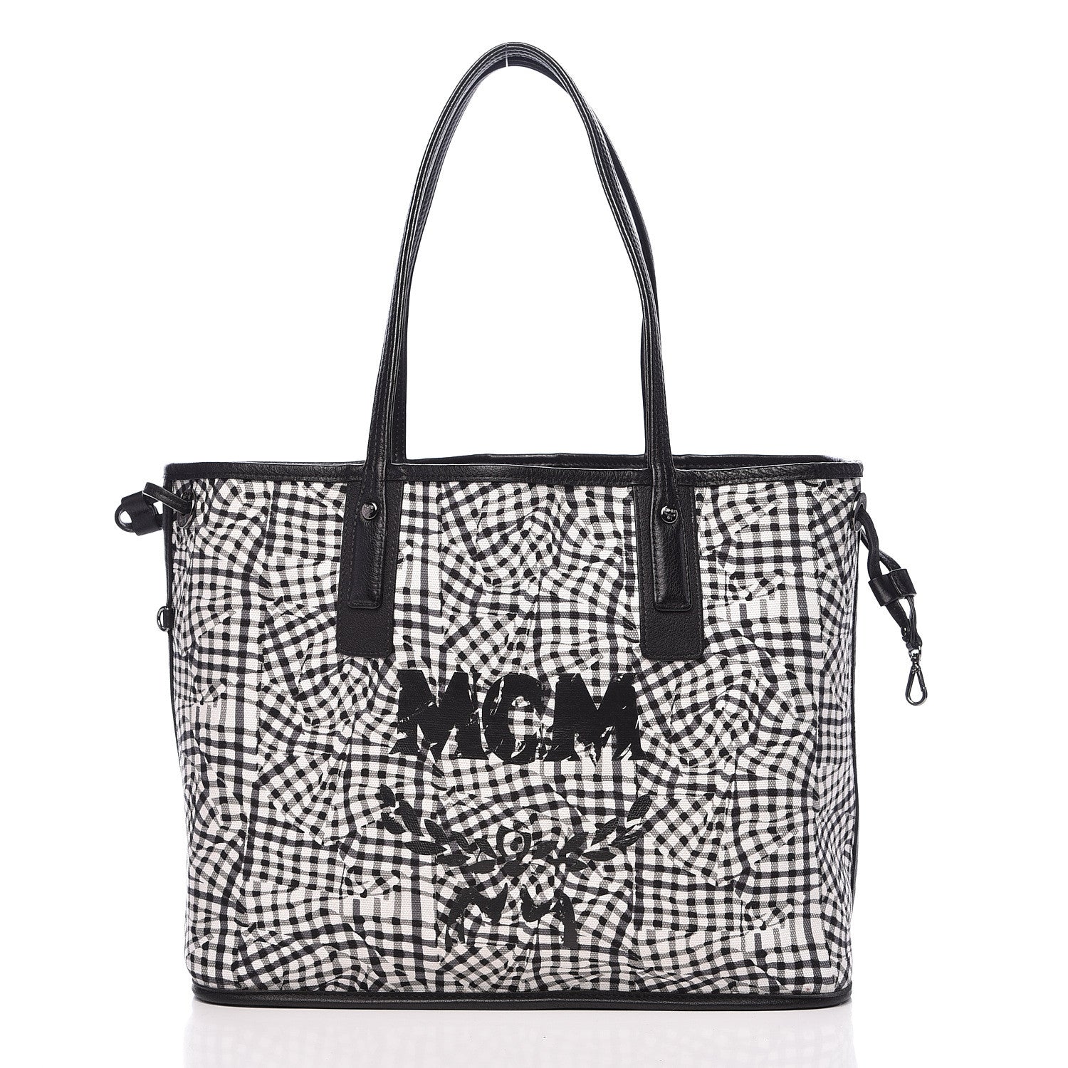 MCM Visetos Medium Liz Reversible Shopper Tote Black 6 of 16