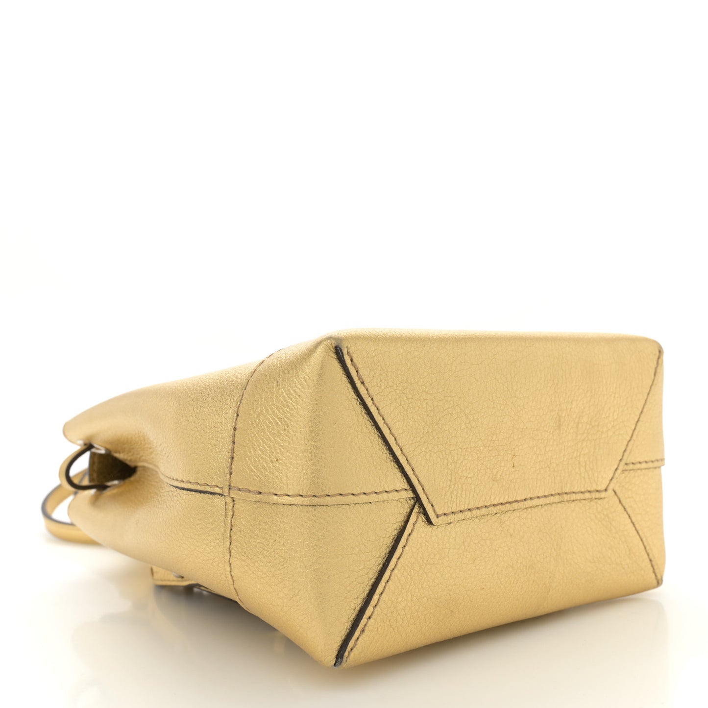 Metallic Calfskin Lockme Mini Backpack Gold