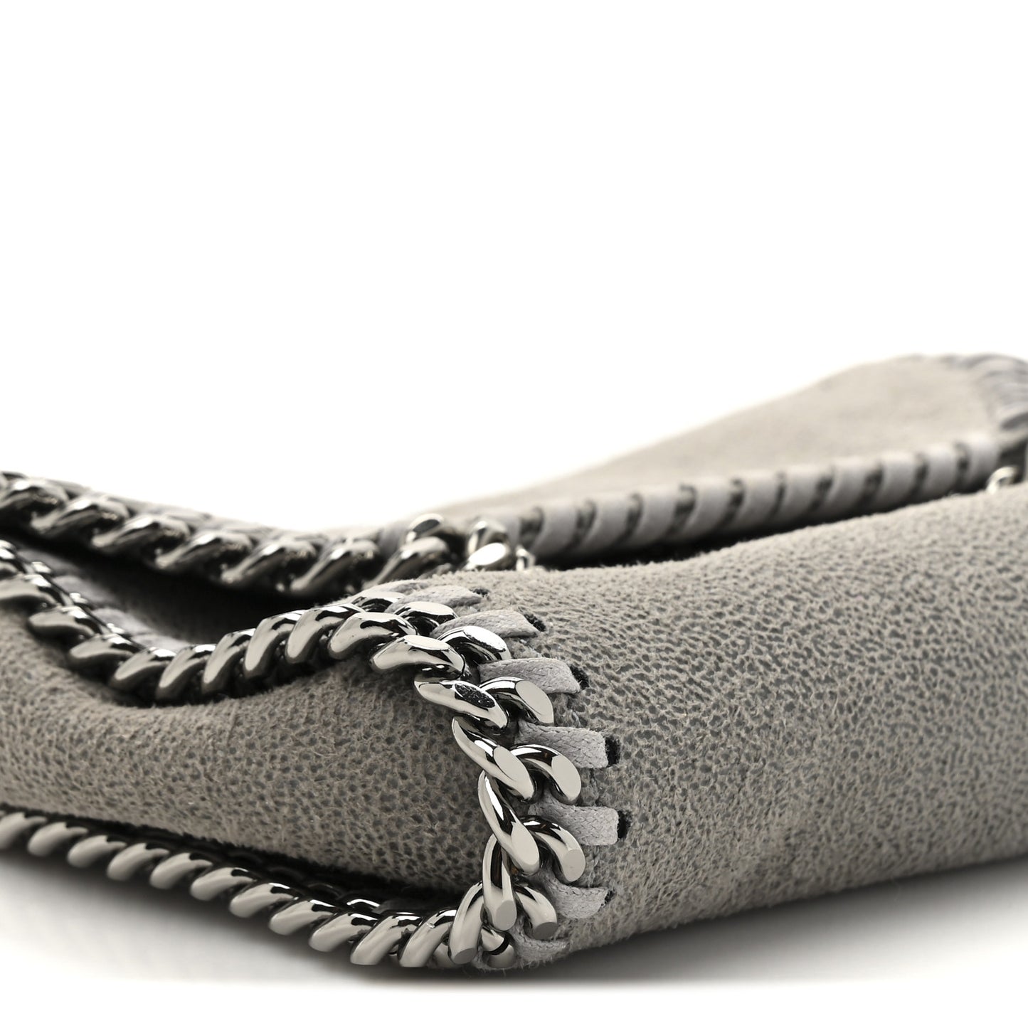 Shaggy Deer Tiny Fold Over Falabella Tote Grey