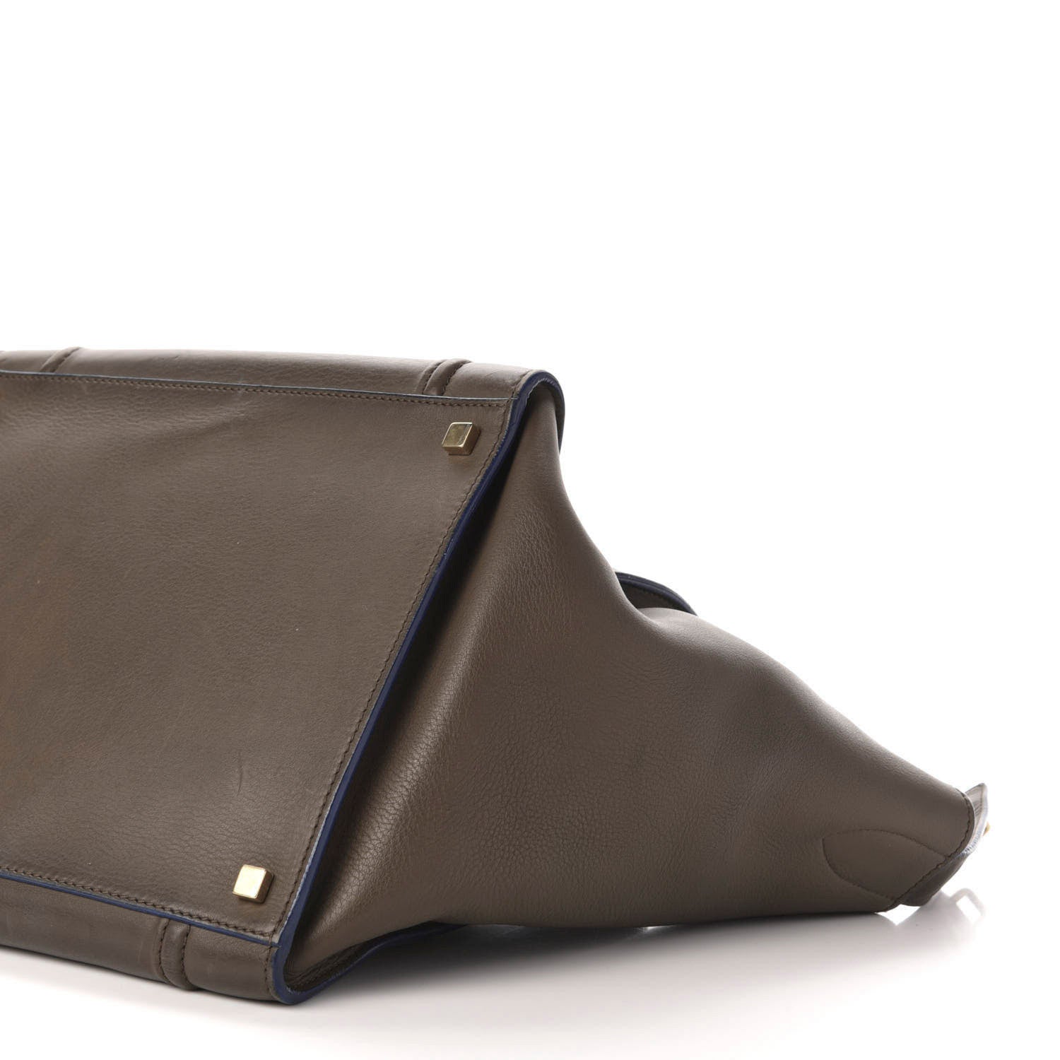 Celine Supple Calfskin Medium Phantom Luggage Khaki Cobalt Trim 15 of 32