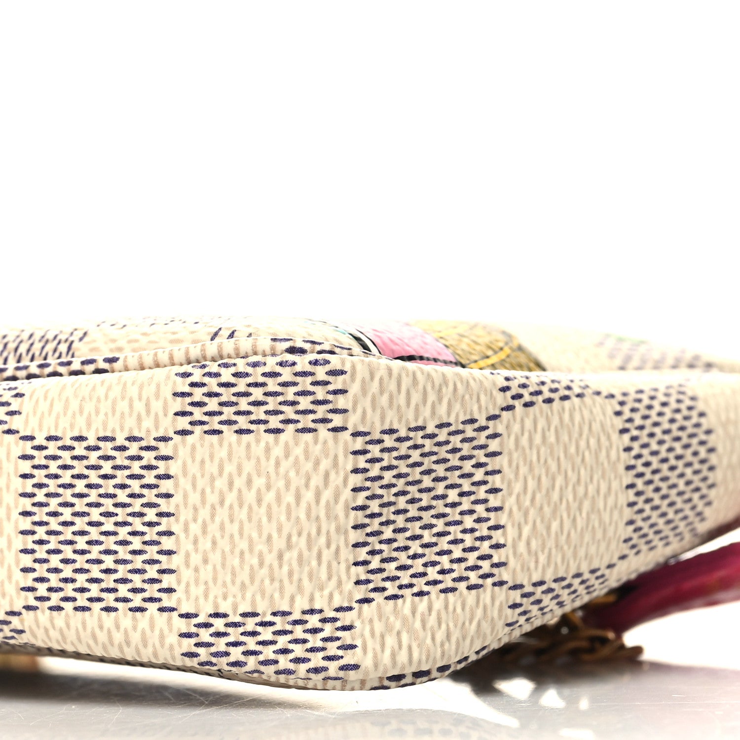 Louis Vuitton Damier Azur 2021 Christmas Animation Hollywood Mini Pochette Accessories Fuchsia 10 of 11