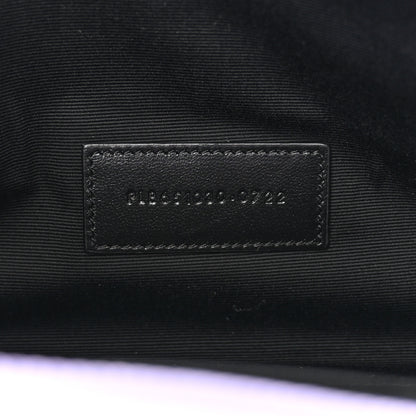 Saint Laurent Grain De Poudre Textured Mixed Matelasse Triquilt Monogram Clutch Dark Wisteria 7 of 7