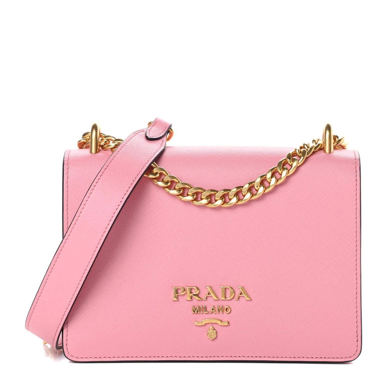 Prada Saffiano Soft Calfskin Chain Crossbody Bag Petalo 1 of 11