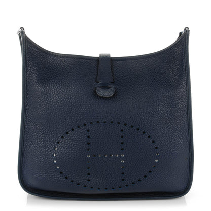 Hermes Taurillon Clemence Evelyne III GM Bleu De Malte 1 of 7