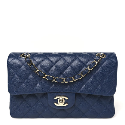 Chanel Caviar Quilted Small Double Flap Blue 1 of 10