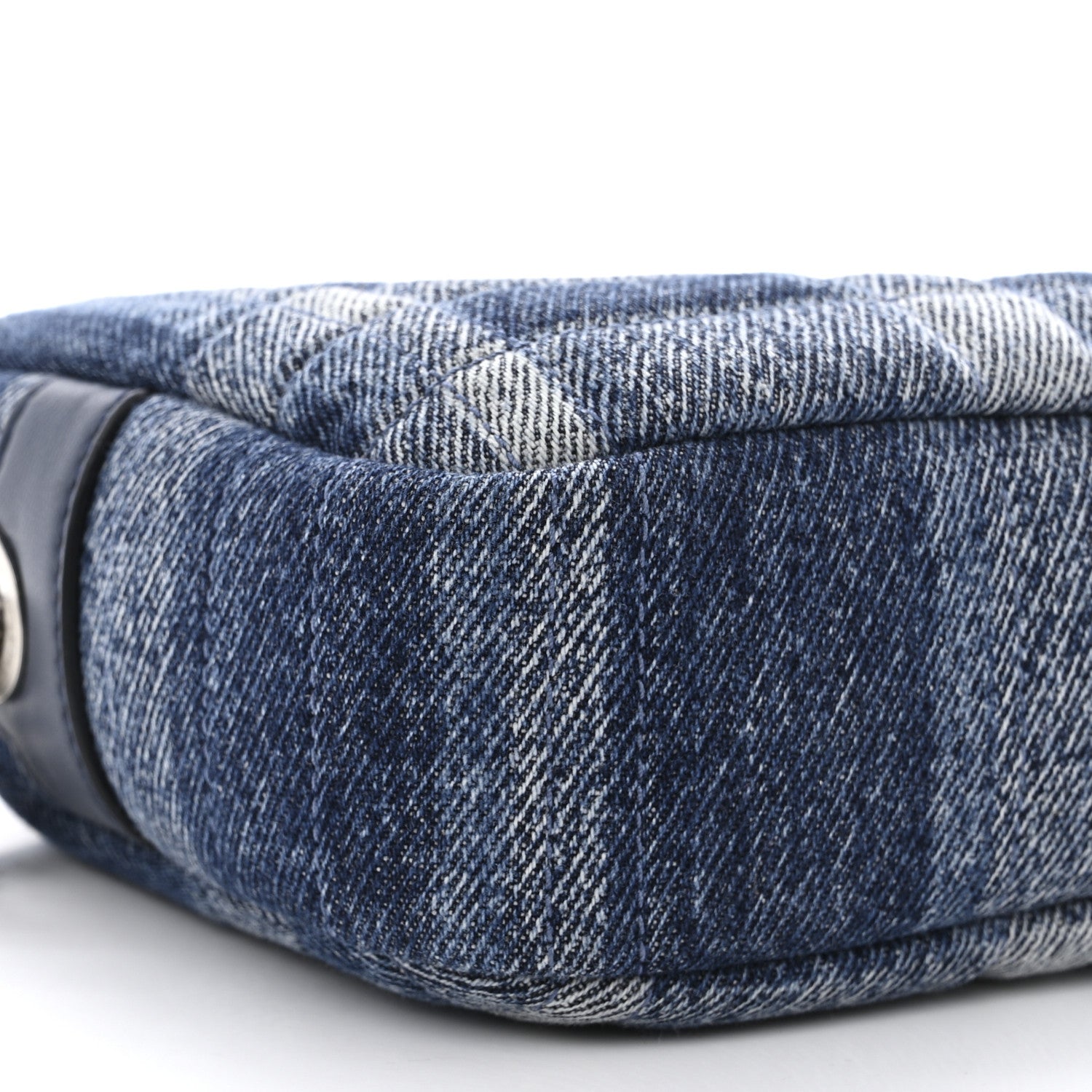 Burberry Calfskin Demin Check Small Lola Camera Bag Navy 9 of 10