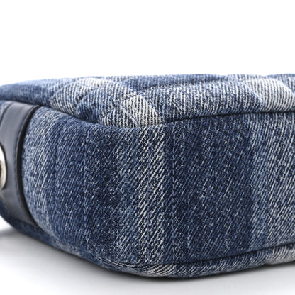 Burberry Calfskin Demin Check Small Lola Camera Bag Navy 9 of 10