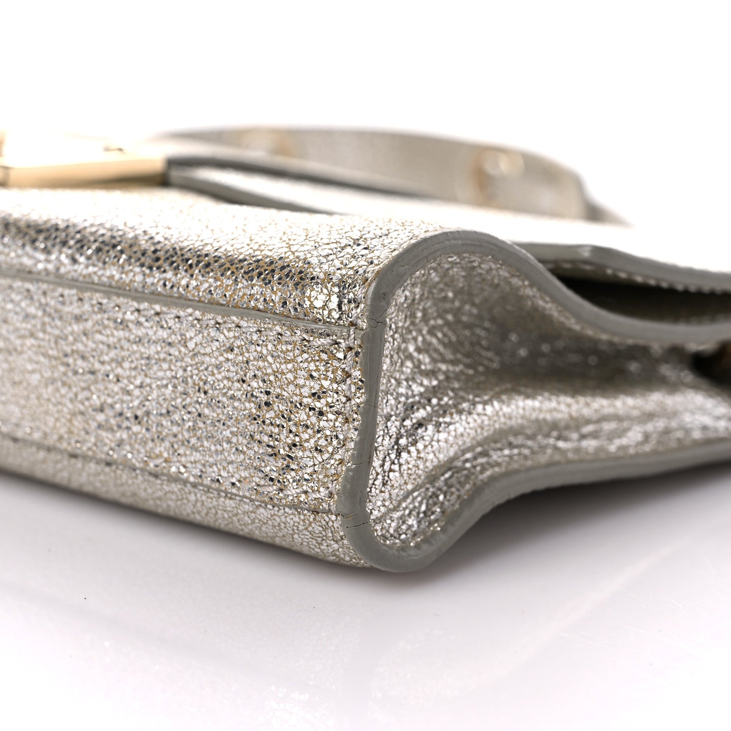 Jimmy Choo Metallic Calfskin Rebel Bag Silver 8 of 13