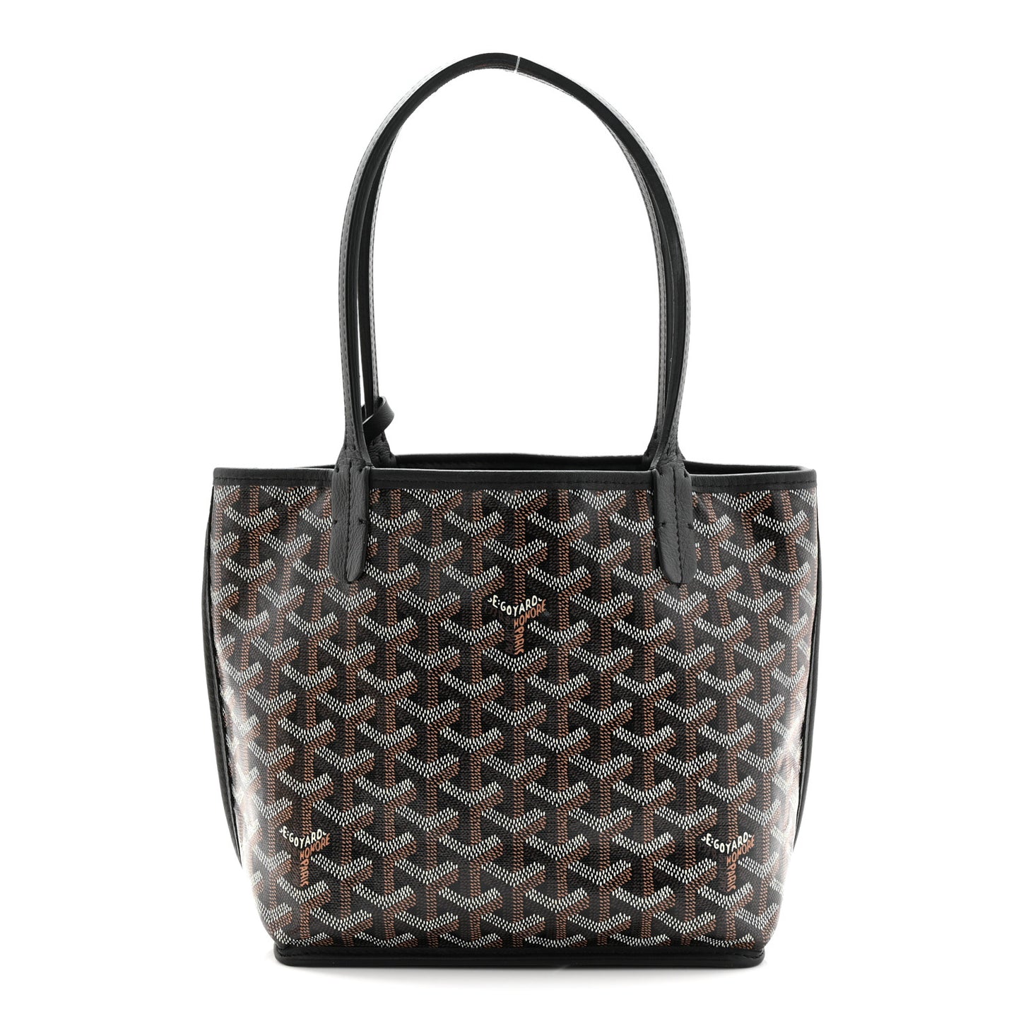Goyardine Reversible Mini Anjou Black