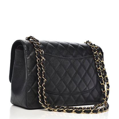 Chanel Caviar Quilted Jumbo Double Flap Black 2 of 11