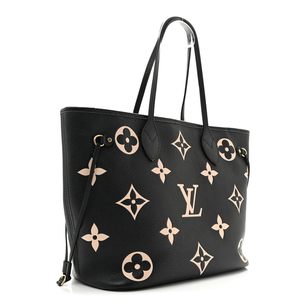 Louis Vuitton Empreinte Monogram Giant Neverfull MM Black Beige 3 of 13