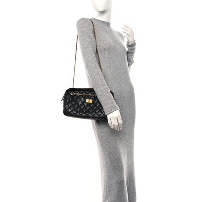 Chanel Aged Calfskin Quilted Medium Reissue Camera Case Black 2 of 9