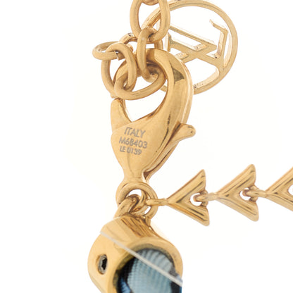 Louis Vuitton Metal Silk Essential V Charm Necklace Multicolor 5 of 5