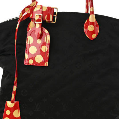 Louis Vuitton Nylon Monogram Kusama Infinity Dots Vertical Lockit Black Red 7 of 10