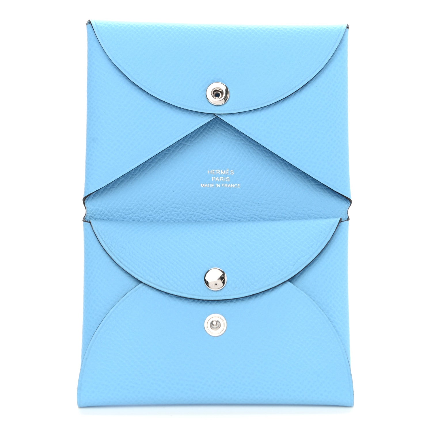 Hermes Epsom Calvi Duo Card Case Celeste 5 of 6