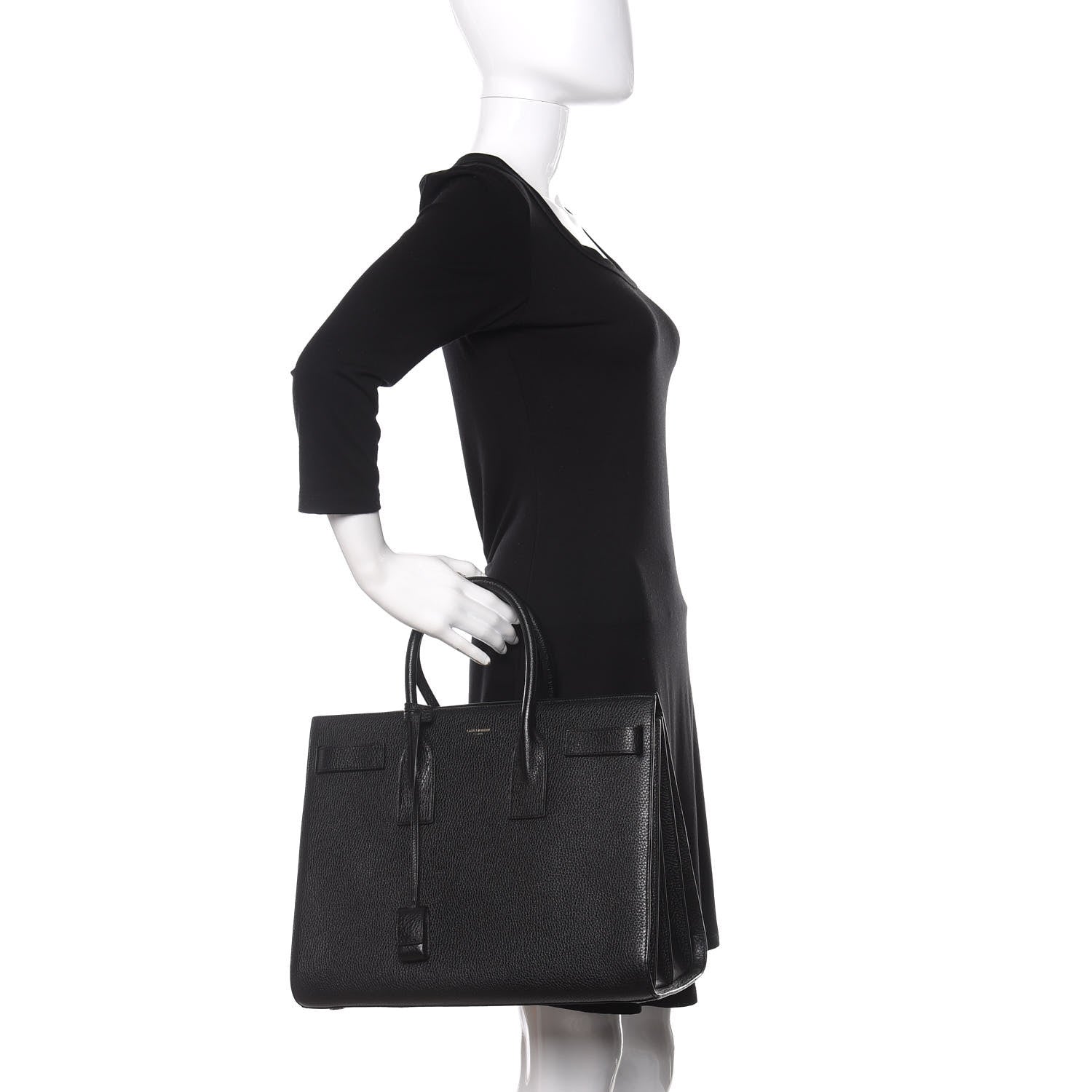 Saint Laurent Grained Calfskin Large Sac De Jour Carryall Black 2 of 10
