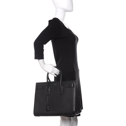 Saint Laurent Grained Calfskin Large Sac De Jour Carryall Black 2 of 10