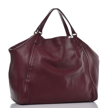 Gucci Pebbled Calfskin Large Soho Shoulder Bag Bordeaux 3 of 15