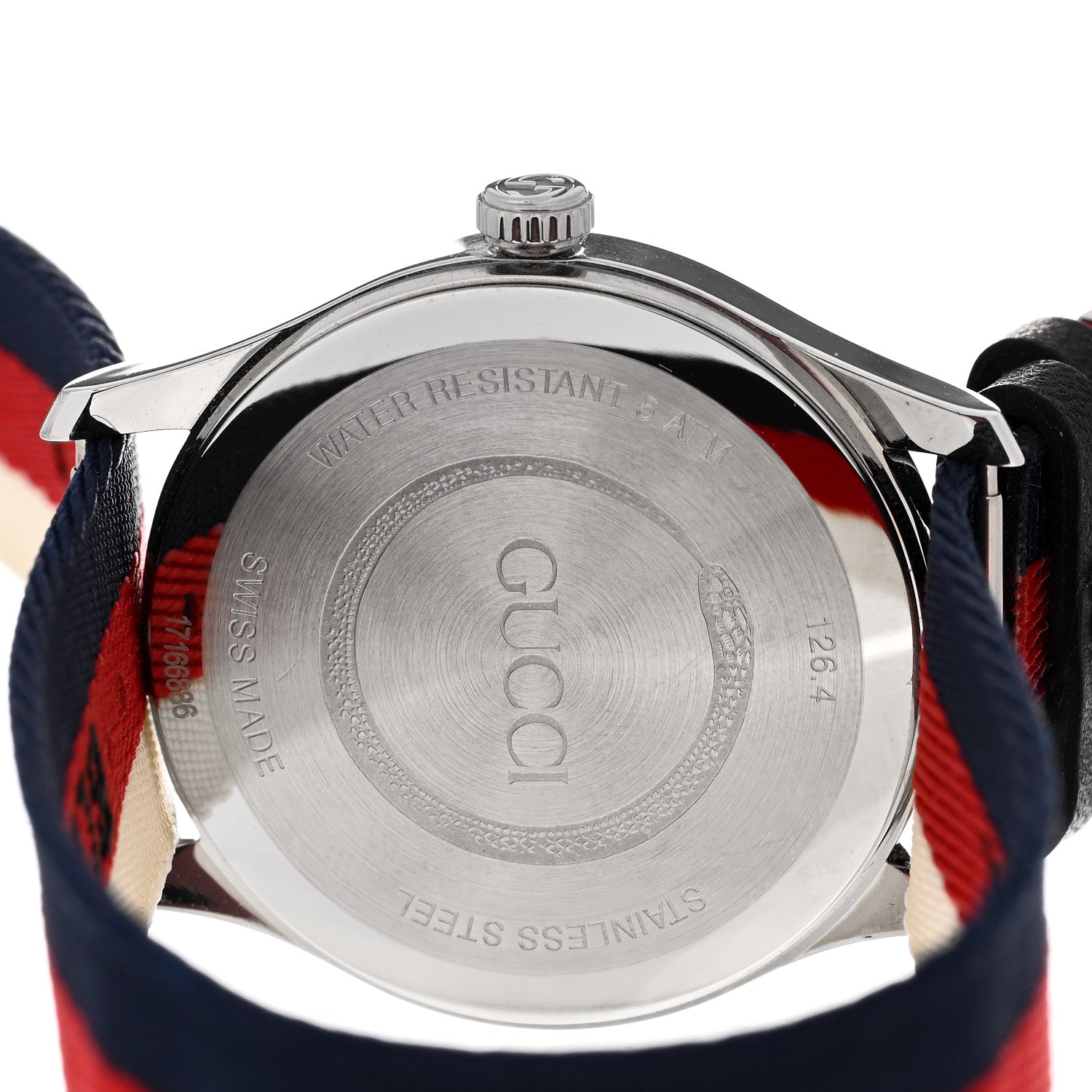 Gucci Stainless Steel Nylon 38mm Le Marche Des Merveilles Wolf Quartz Watch Navy 4 of 5
