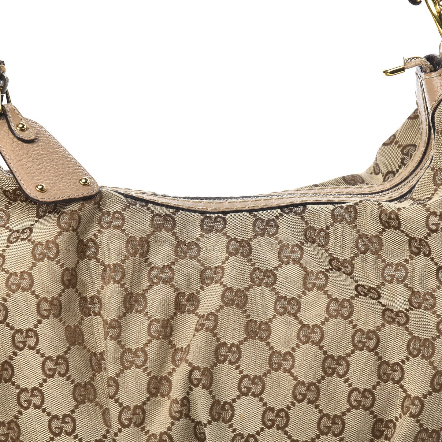 Monogram Medium Jockey Hobo Beige