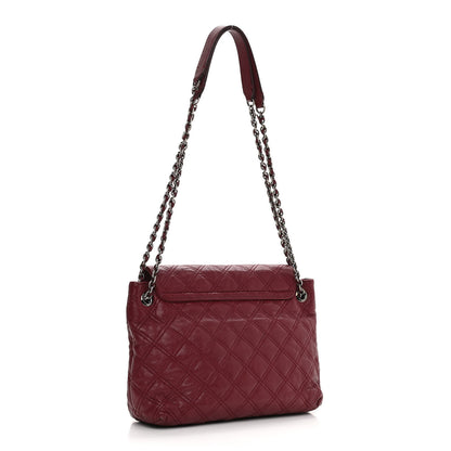 Marc Jacobs Lacquered Lambskin Quilted The Large Single Flap Bordeaux 3 of 9