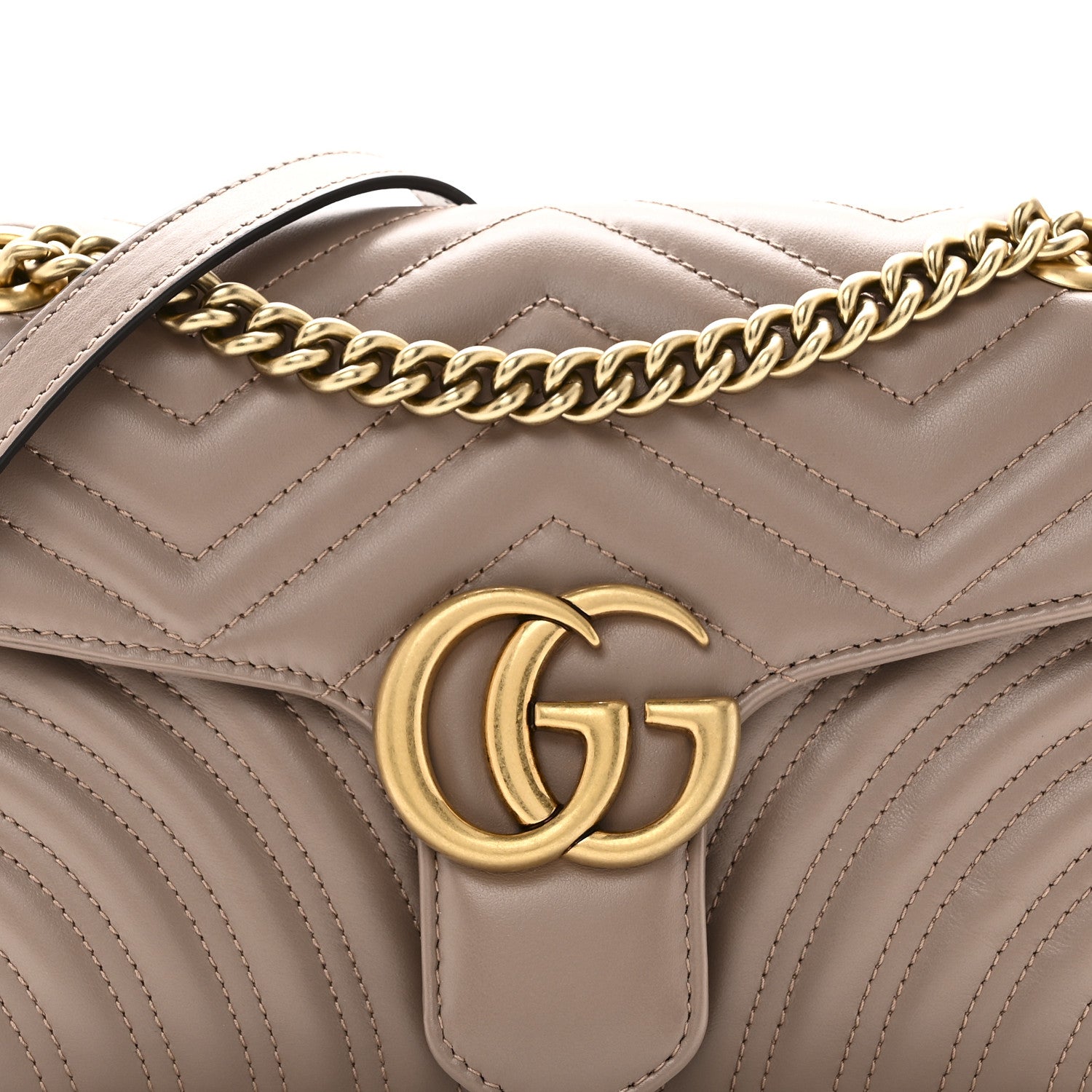 Gucci Calfskin Matelasse Small GG Marmont Shoulder Bag Porcelain Rose 8 of 10