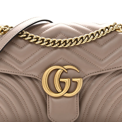 Gucci Calfskin Matelasse Small GG Marmont Shoulder Bag Porcelain Rose 8 of 10