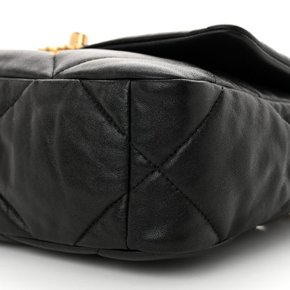 Chanel Shiny Goatskin Quilted Medium Chanel 19 Flap Black 10 of 11
