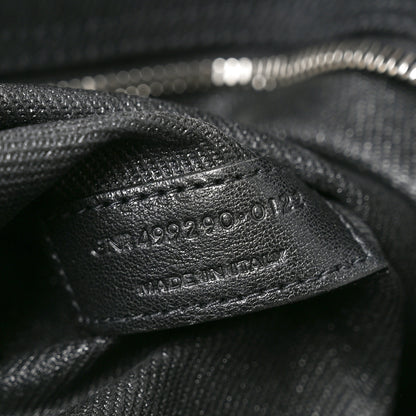 Saint Laurent Linen Calfskin Rive Gauche Tote Black 7 of 10