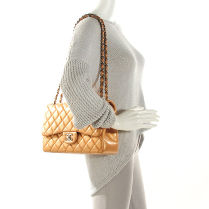 Chanel Metallic Caviar Quilted Jumbo Double Flap Copper 2 of 8