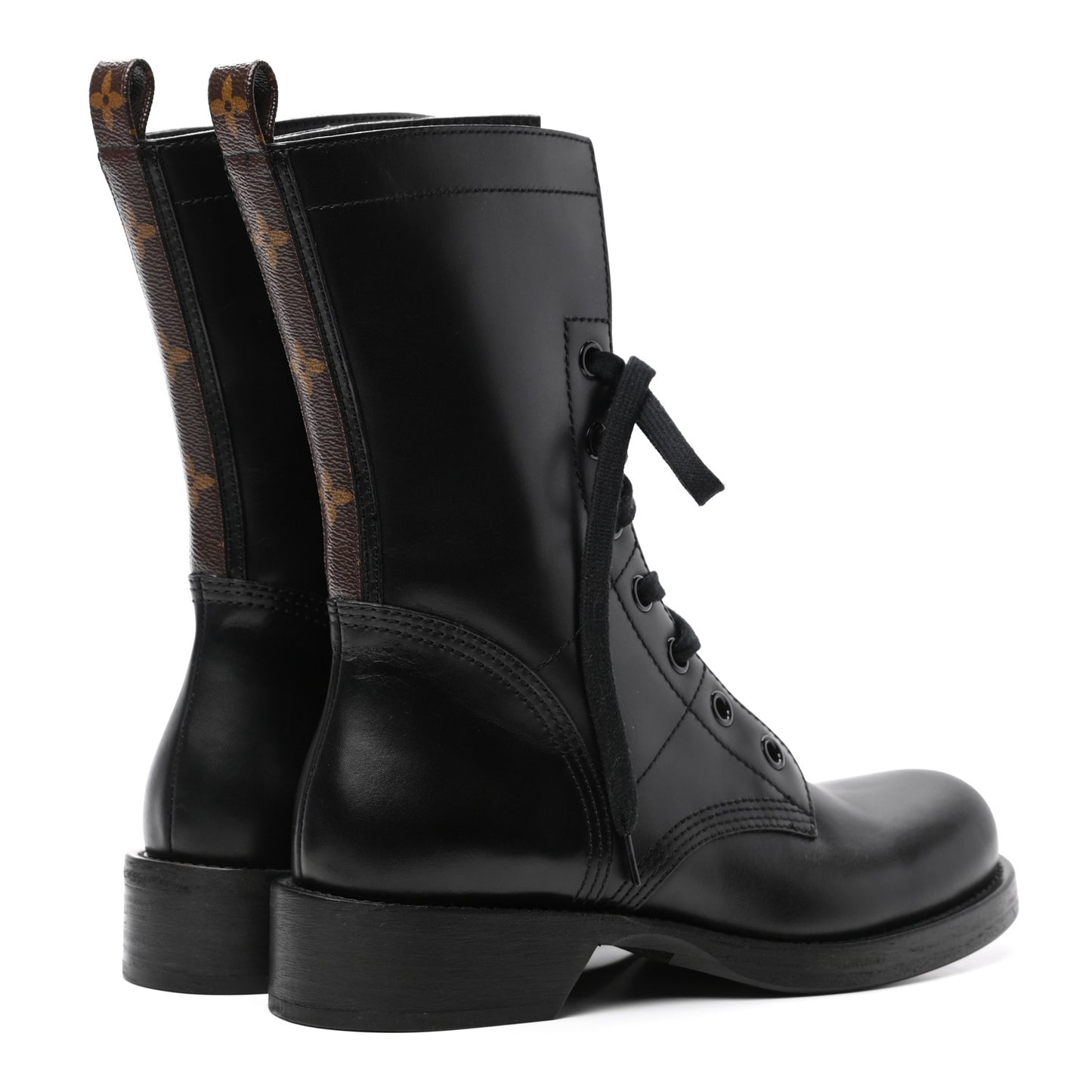 Calfskin Monogram Metropolis Flat Ranger Boots 39 Black