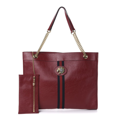 Gucci Calfskin Large Rajah Chain Tote Romantic Cherry 1 of 9