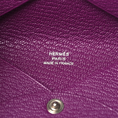 Hermes Chevre Mysore Calvi Card Case Anemone 8 of 10