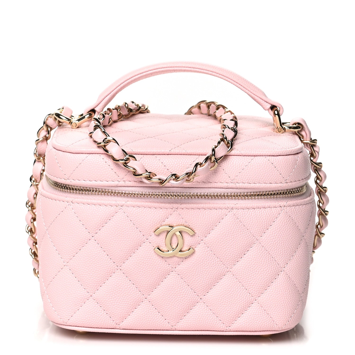 Chanel Caviar Quilted Small CC Vanity Case Light Pink 1 of 10