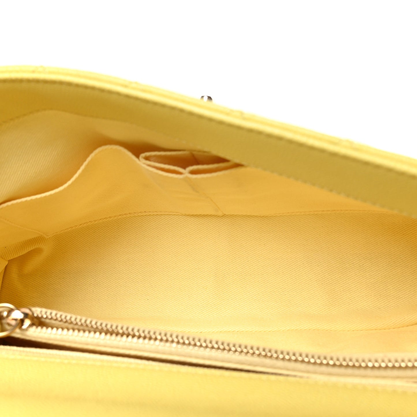 Caviar Quilted Small Coco Handle Flap Yellow
