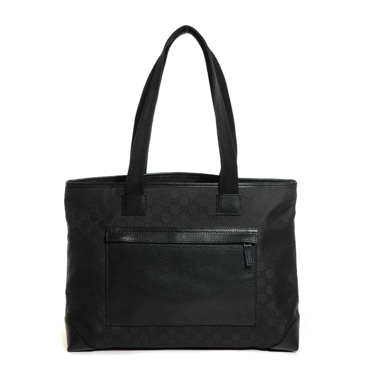 Gucci Nylon Calfskin Large Tote Black 1 of 7