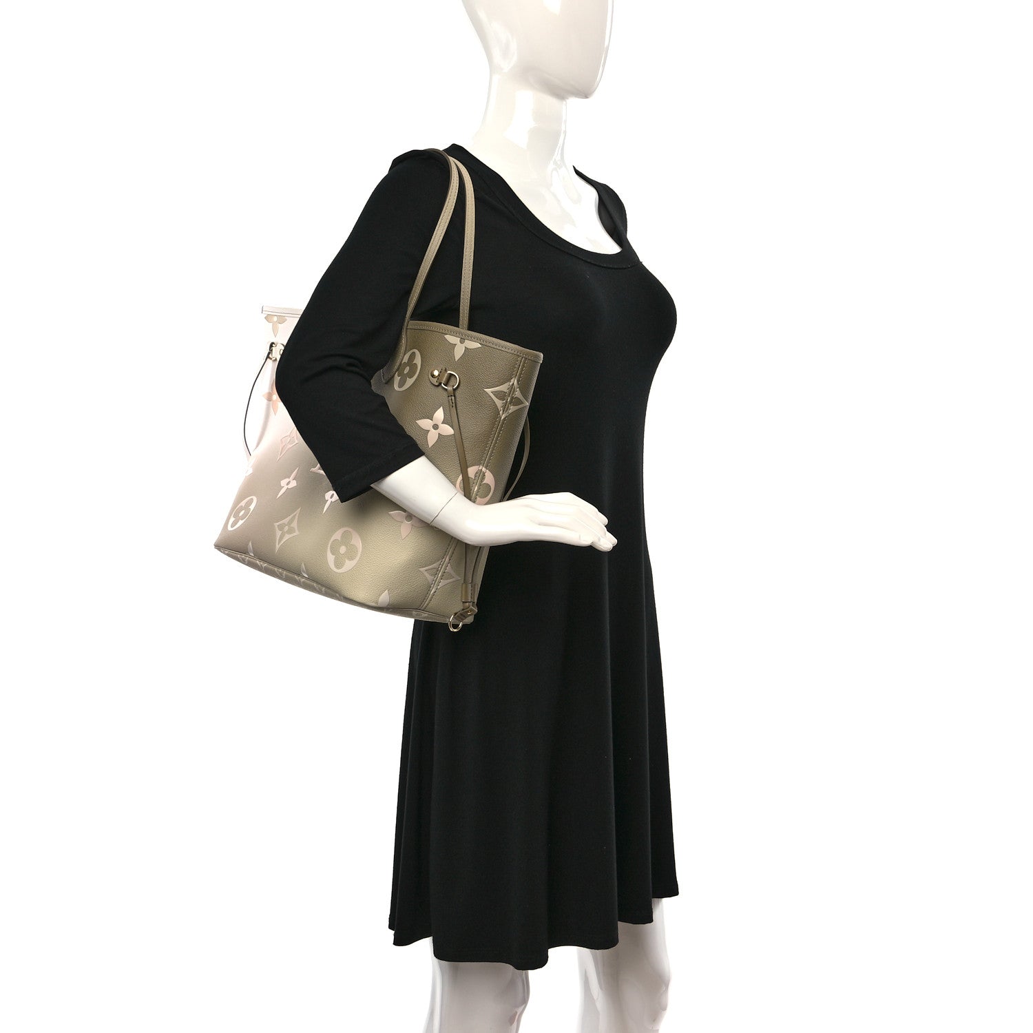 Louis Vuitton Monogram Giant Spring In The City Neverfull MM Sunset Kaki 2 of 8