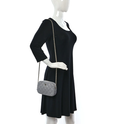 Chanel Caviar Quilted Camera Case Grey 2 of 10