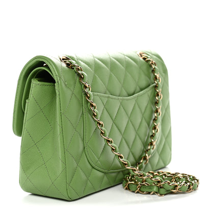 Chanel Caviar Quilted Small Double Flap Green 3 of 13