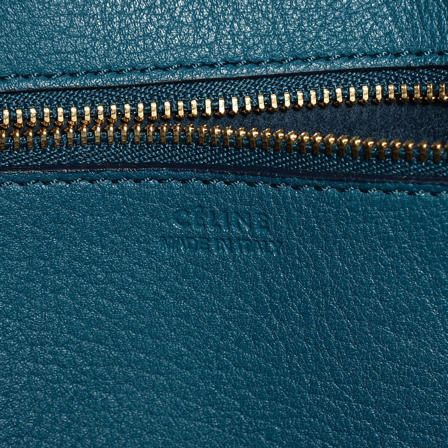 Celine Crisped Calfskin Small Tie Knot Tote Metallic Blue 7 of 11