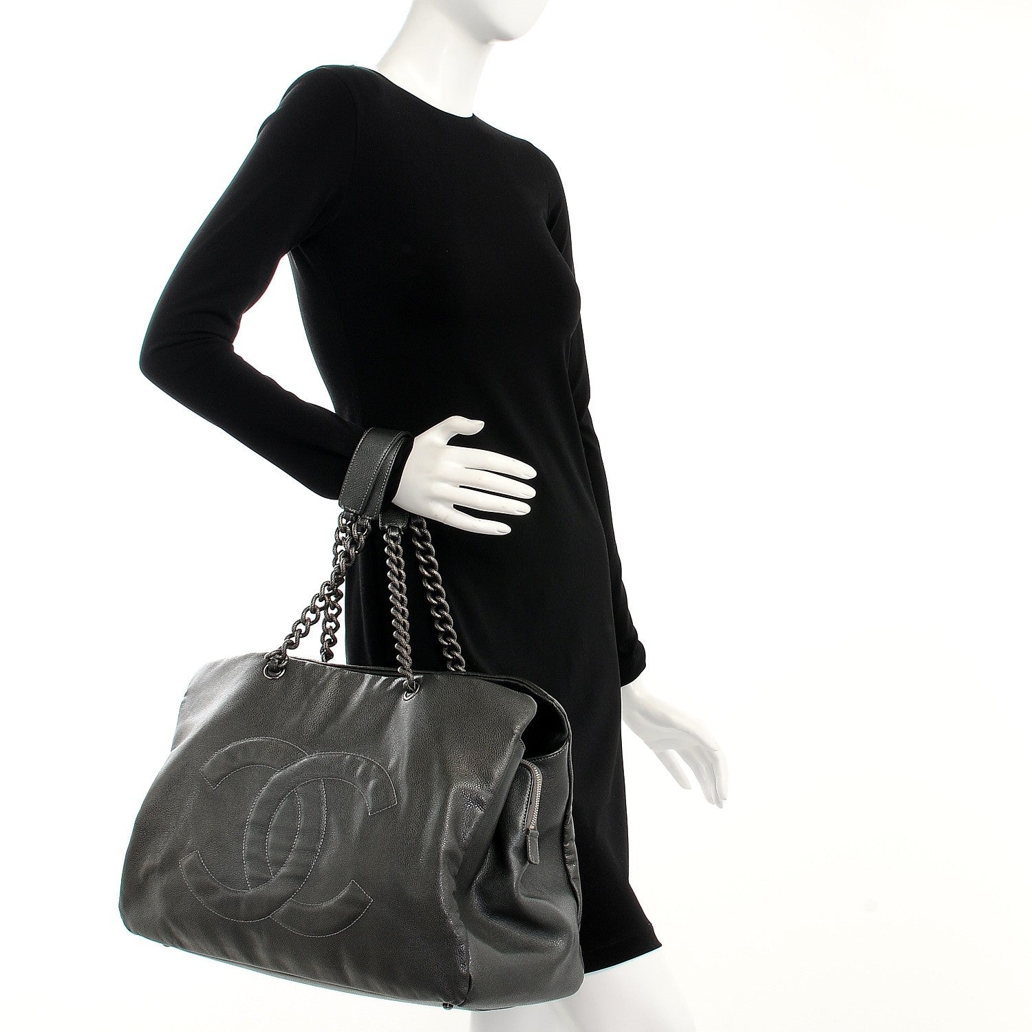 Chanel Caviar 31 Large Tote Dark Grey 2 of 14