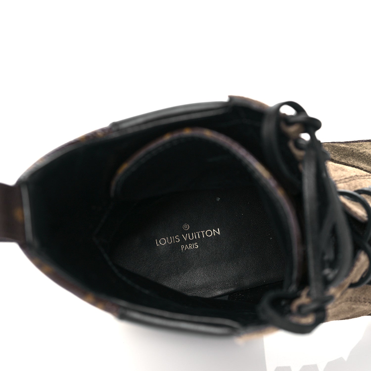 Louis Vuitton Suede Calfskin Monogram Laureate Platform Desert Boots 40 Taupe 7 of 8