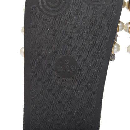 Gucci GG Supreme Monogram Slide Pearls Sandals 39 Beige 6 of 6