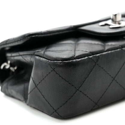 Chanel Lambskin Quilted Extra Mini Rectangular Flap Black 9 of 10